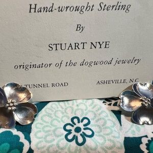 Stuart Nye Sterling Silver Dogwood French Wire Earrings